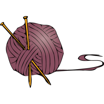 红色与黄色的毛线团矢量素材