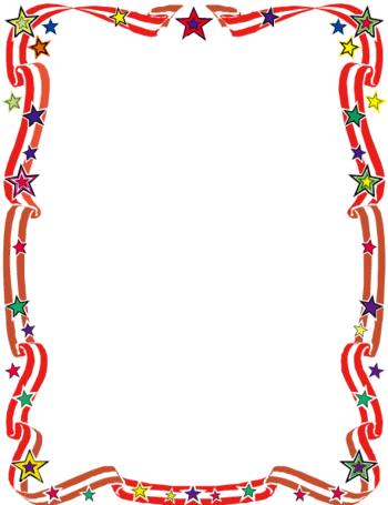 星星红色花边边框矢量