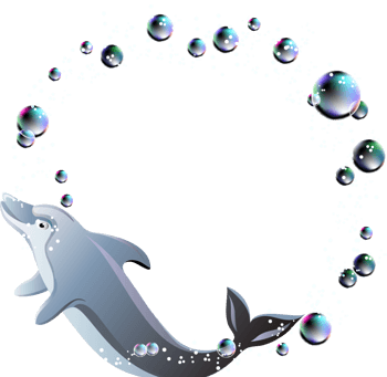 矢量海豚泡泡矢量素材
