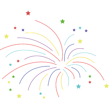 放烟花的小孩子们