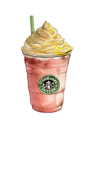 卡通草莓星冰乐