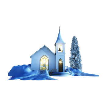 卡通手绘冰雪城堡