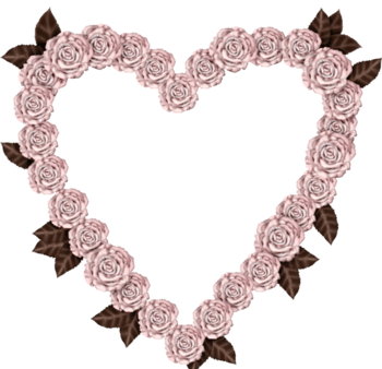 矢量爱心形状花环