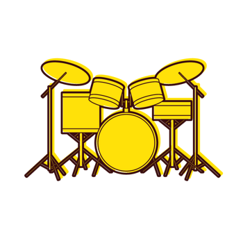 卡通音乐乐器素材架子鼓
