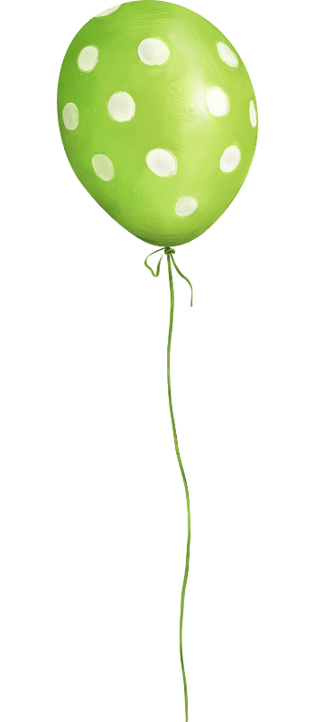 绿色白点气球
