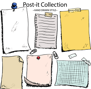 手绘商务便利贴