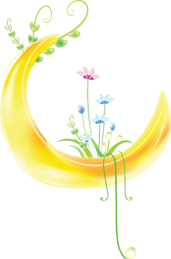 弯月图片弯月矢量图卡通可爱月亮船