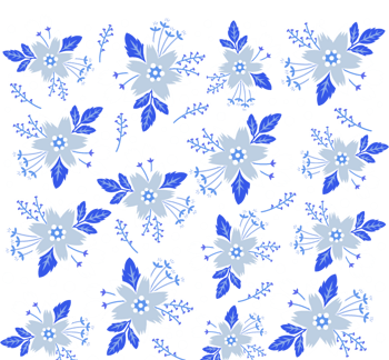 蓝色梦幻六瓣花