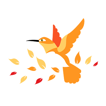 矢量图卡通蜂鸟