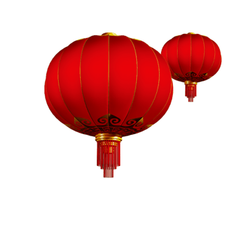 红色过节立体灯笼素材