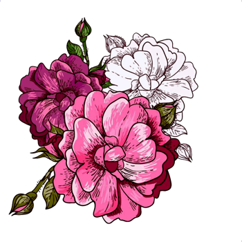 手绘唯美花型设计