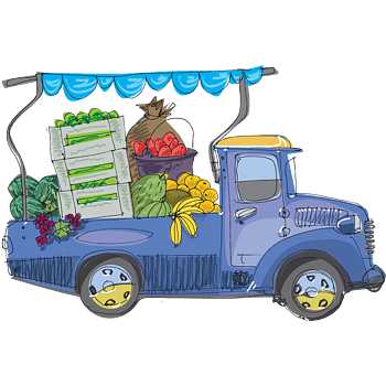 拉水果的汽车