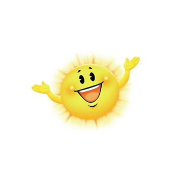 可爱卡通微笑太阳