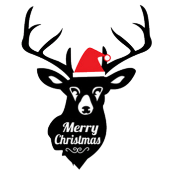 圣诞节鹿头装饰素材