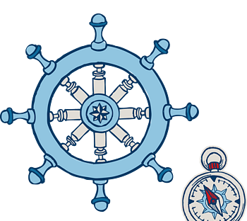 指南针和轮船转盘