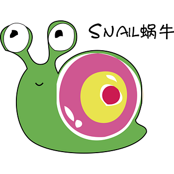 卡通矢量可愛蝸牛snail