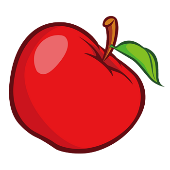 红色质感卡通苹果