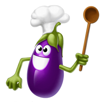 紫色卡通茄子