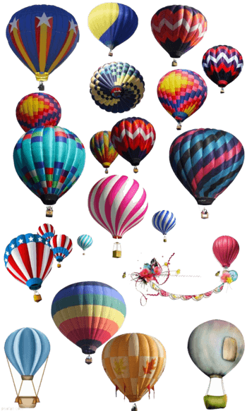 五彩热气球