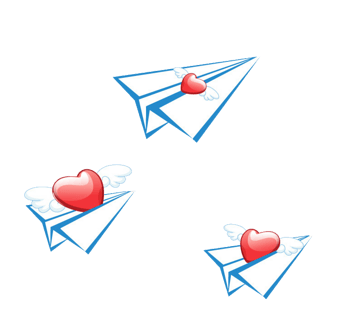 纸飞机载着爱心