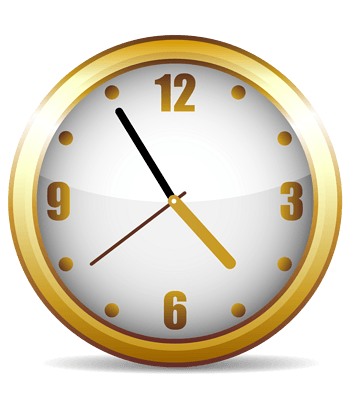 矢量拟真计时钟表时钟金色圆形计时器闹钟