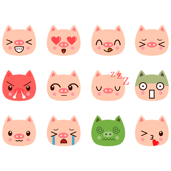 猪鼻子emoji表情符号图片