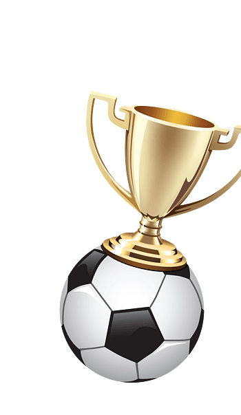 矢量黄色足球奖杯