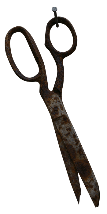 生锈的长廊栏杆