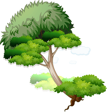 大树森林里的树干矢量图