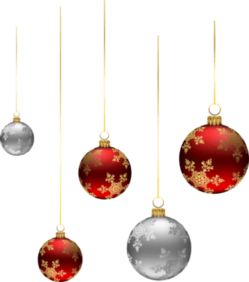 圣诞装饰品彩球素材