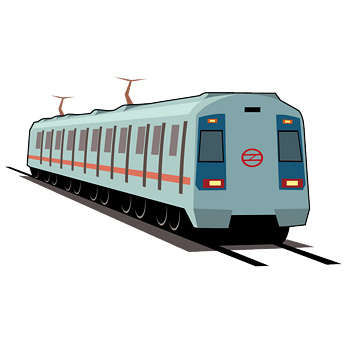 蓝色轻轨矢量铁道