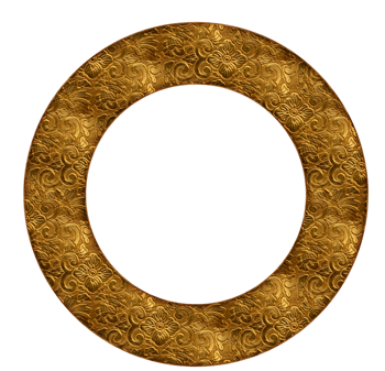 金色花纹圆环