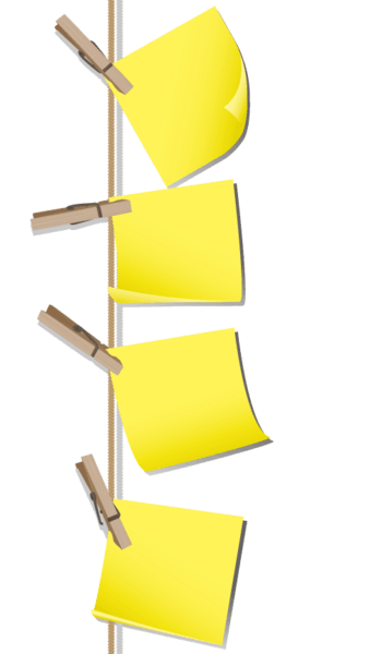 黄色便签纸矢量素材