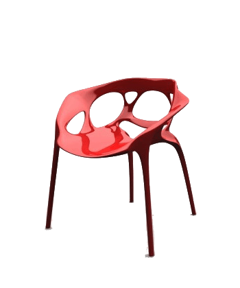 红色网状现代抽象椅子