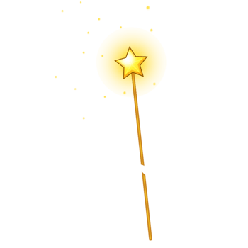 发光星星魔法棒卡通手绘
