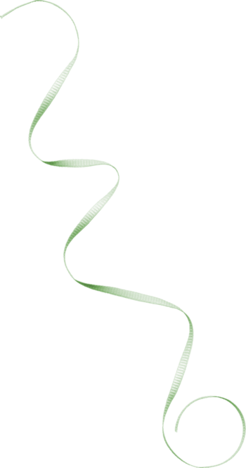 手绘绿色飘带