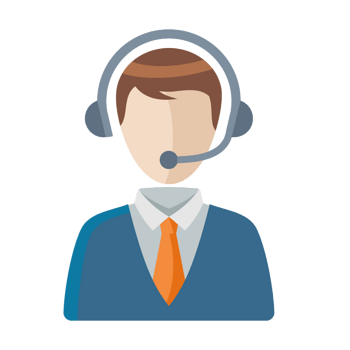 灰色卡通话务员头像