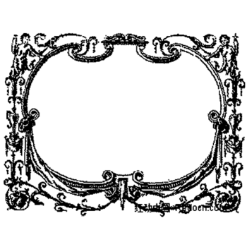 卷草纹边框矢量图