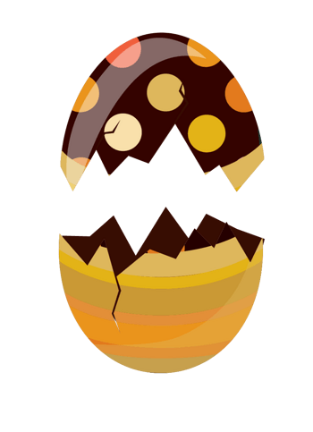 蛋壳破裂图形