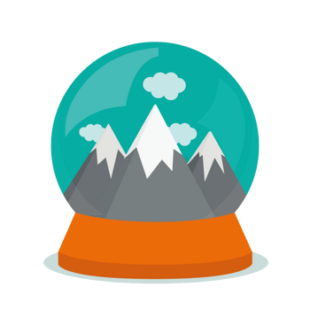 雪球水晶球矢量素材