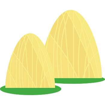 卡通草垛图标矢量图