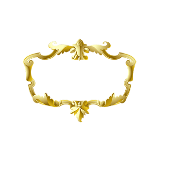 金色边框装饰花纹免抠元素图片_元素素材2960348_万素网