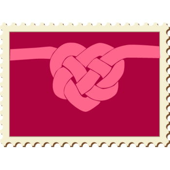 爱情情人节同心结邮票