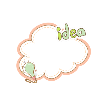 创意云朵对话框