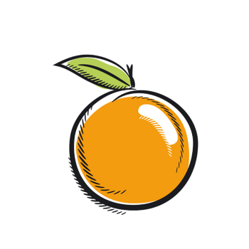 橙子卡通矢量素材