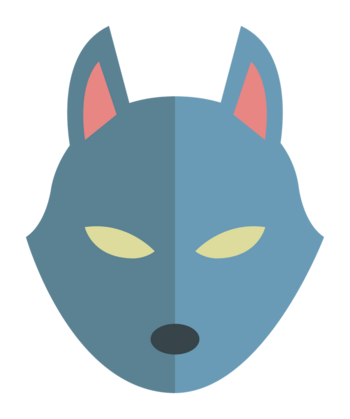 矢量 卡通手绘 狐狸面具