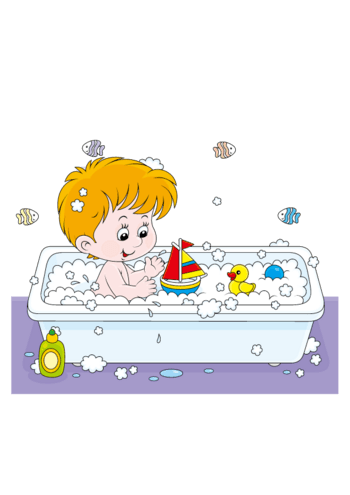 洗澡的宝宝