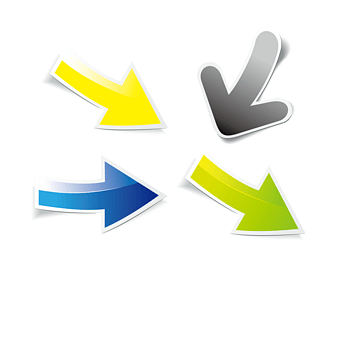 精致箭头标签矢量素材