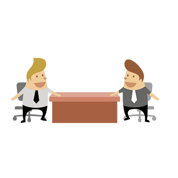 矢量暗色商务谈判小人卡通