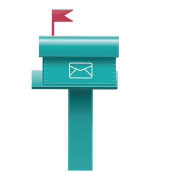 矢量蓝色邮寄邮筒
